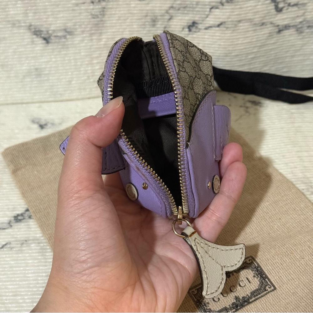 Gucci GG Supreme Monogram Coin Purse Whale: Purple (EUC) - Picture 8 of 15